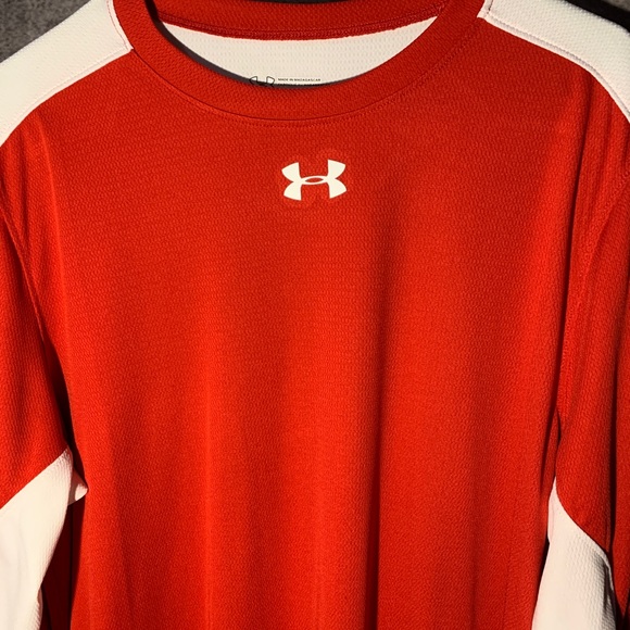 Under Armour Other - Under Armour‎ Men's Red and White Long Sleeve Tee